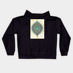 green mandorla, mandala Kids Hoodie